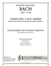 Fugue No. 1 in C Major (WTC Book 1) for Clarinet Quartet