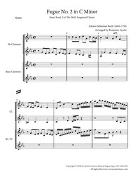 Fugue No. 2 in C Minor (WTC Book 2) for Clarinet Quartet