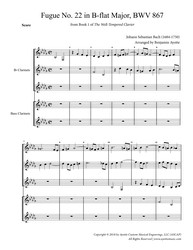 Fugue No. 22 in Bb Minor (WTC Book 1) for Clarinet Quintet