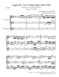 Fugue No. 3 in C# Major (WTC Book 1) for Clarinet Trio