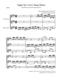 Fugue No. 4 in C# Minor (WTC Book 2) for Clarinet Trio